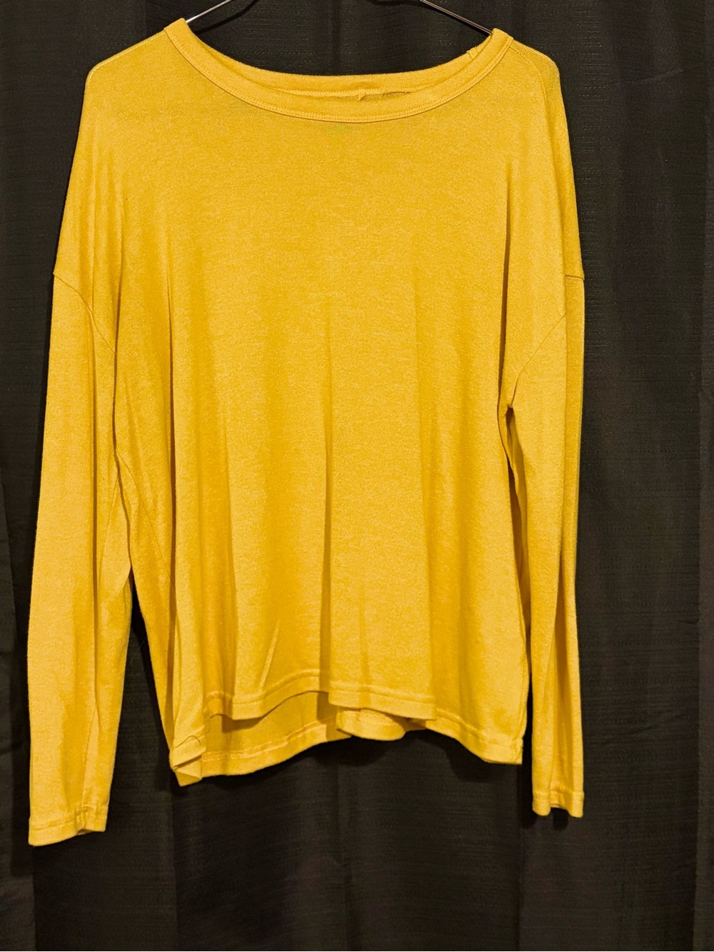 Everyday Lightweight Long-Sleeve Top in Mustard Yellow